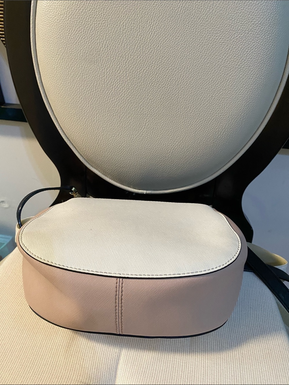 kate spade Two-Tone Black, Cream & Pink Crossbody Saddle Bag - Picture 6 of 7